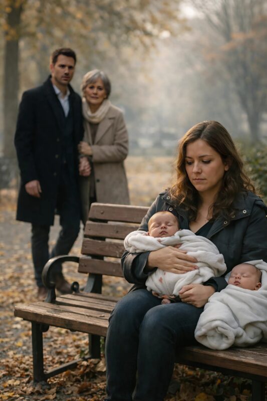 Un milionar și-a scos mama la plimbare în parc — și a încremenit când a văzut pe o bancă fosta lui soție, dormind cu doi nou-născuți