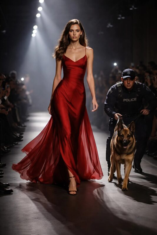 La un show de haute couture, un câine de serviciu al poliției s-a năpustit asupra ciorapilor tinerei mele vedete — iar codul de bare ars pe pielea ei a dezvăluit un secret care i-a șocat pe toți