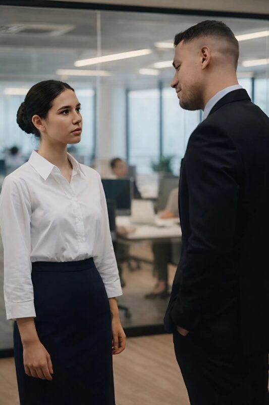 Managerul a umilit-o pe stagiara liniștită chiar în fața întregului birou… Dar un singur apel al ei a schimbat atmosfera — și deja după un minut nu ea trebuia compătimită, ci chiar managerul