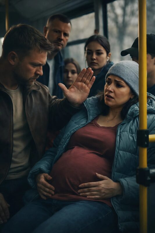 Când, în autobuz, un bărbat a început să vorbească grosolan cu soția sa însărcinată și, la un moment dat, și-a strâns pumnul, ca și cum ar fi fost gata să o lovească, toți au observat — dar aproape nimeni nu a intervenit
