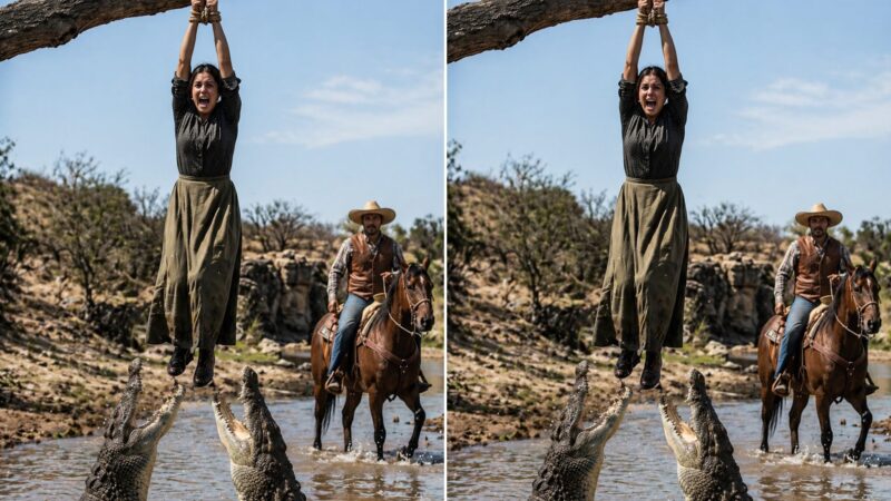 „Nu mă lăsa… te rog…” — îl implora ea pe soțul ei, dar soțul a pedepsit-o cu cruzime pentru neascultare: a spânzurat-o deasupra unui râu plin de crocodili și a plecat
