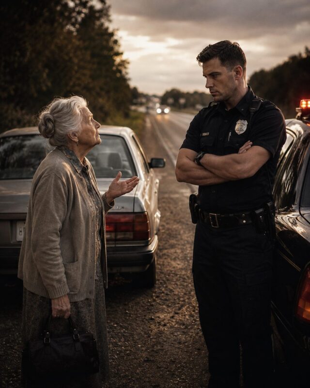 Un polițist a văzut o femeie în vârstă la volan și a crezut că va putea să o acuze de o încălcare imaginară, dar la scurt timp s-a întâmplat ceva care l-a făcut pe agent să pălească de frică